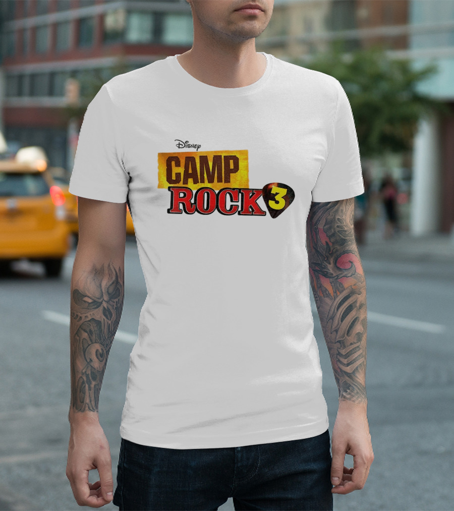 Disney Camp Rock 3 Logo And Guitar Pick T-Shirt