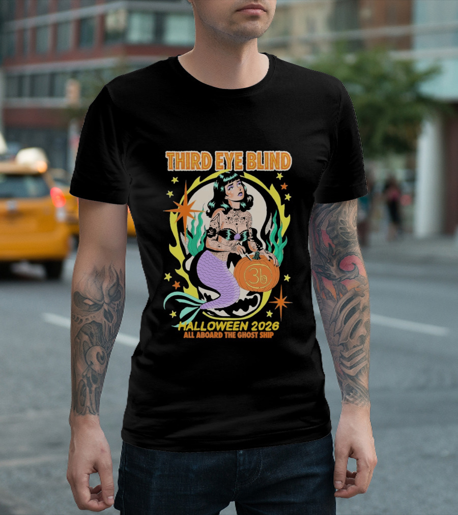Third Eye Blind Halloween 2026 Mermaid All Aboard The Ghost Ship T-Shirt