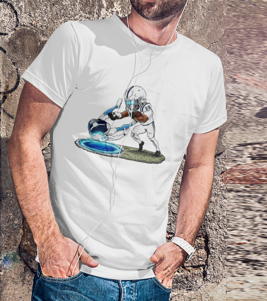 Jonathan Taylor Indianapolis Colts 28 Football Caricature T-Shirt