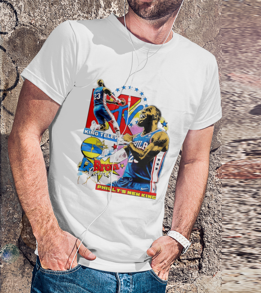 LeBron James MTV King Television Philly's New King Philadelphia 76ers T-Shirt