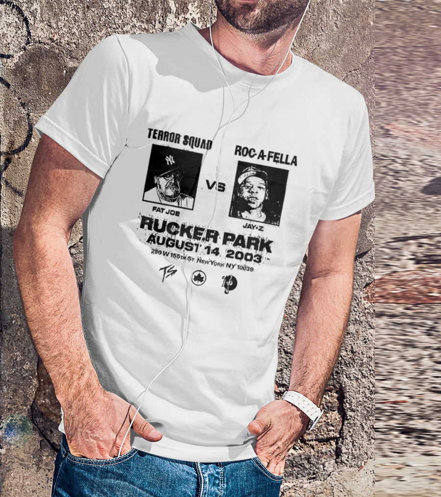 Terror Squad Fat Joe Vs Roc A Fella Jay Z Rucker Park August 30 2003 34th Annual Entertainer's Basketball Classic NYC T-Shirt