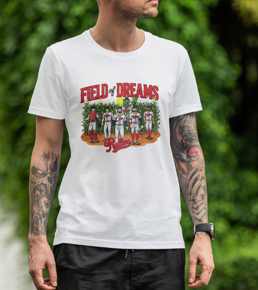 MLB Phillies Field Of Dreams 2026 Dyersville Iowa Cornfield Event T-Shirt