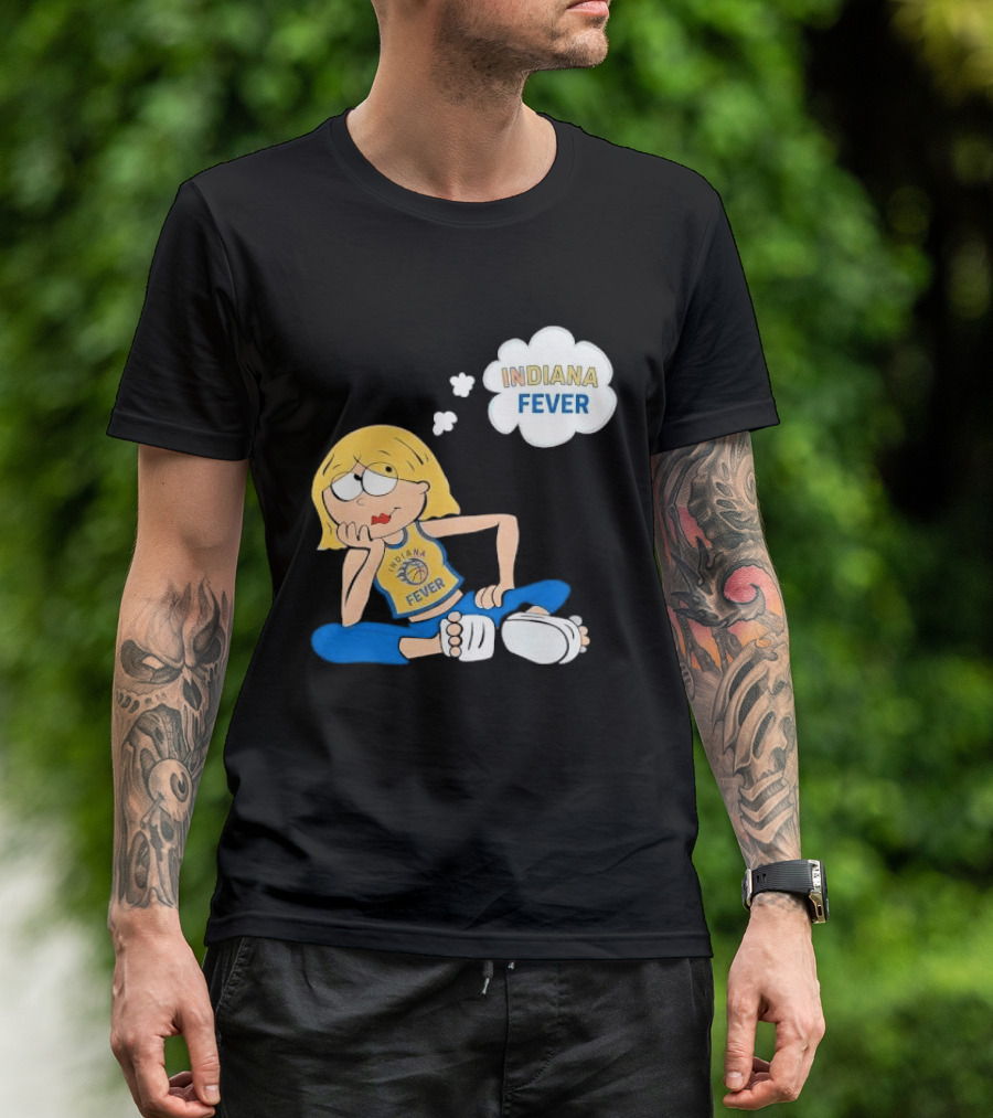 WNBA Indiana Fever Blonde Girl Cartoon Thought Bubble T-Shirt