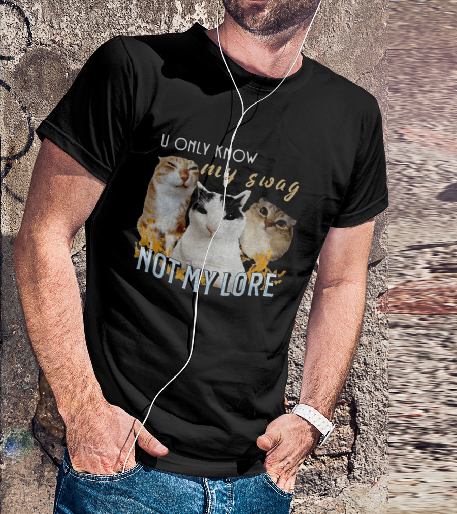 U Only Know My Swag Not My Lore Funny Cat Trio T-Shirt