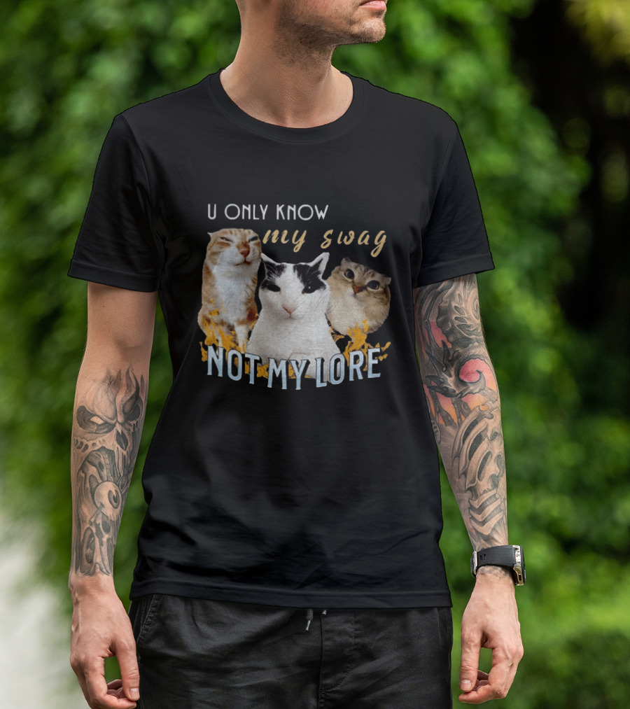 U Only Know My Swag Not My Lore Funny Cat Trio T-Shirt