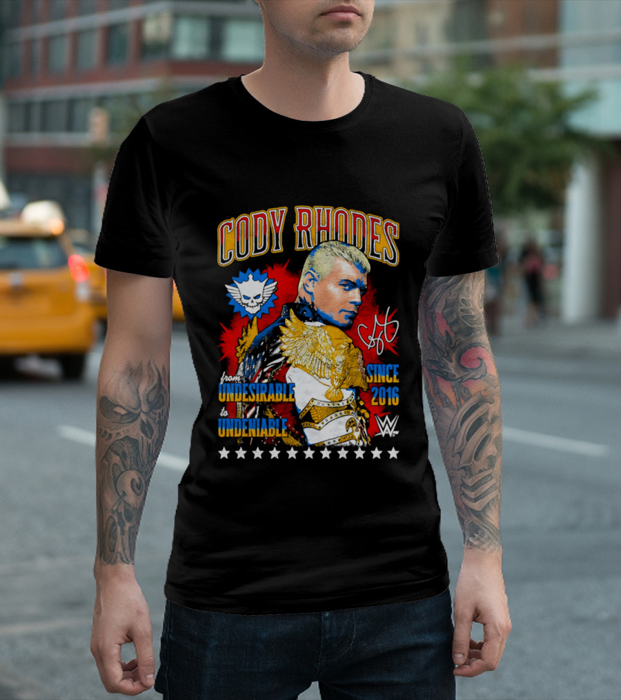 Cody Rhodes Unbreakable Since 2008 WWE Star Signature T-Shirt