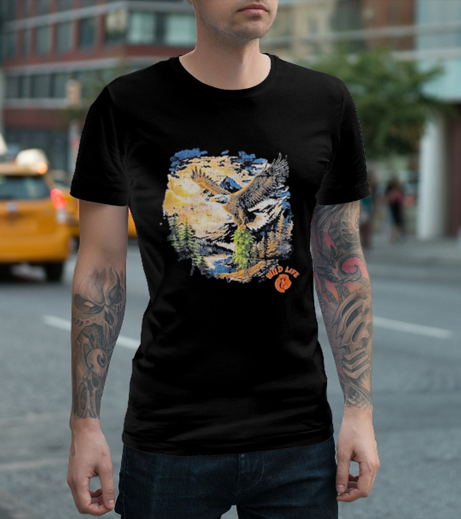 Cookies X Wildlife Soaring Eagle Mountain Scene T-Shirt
