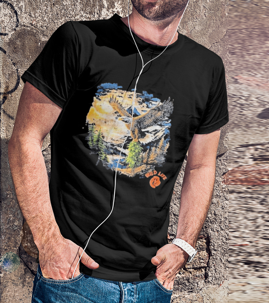 Cookies X Wildlife Soaring Eagle Mountain Scene T-Shirt