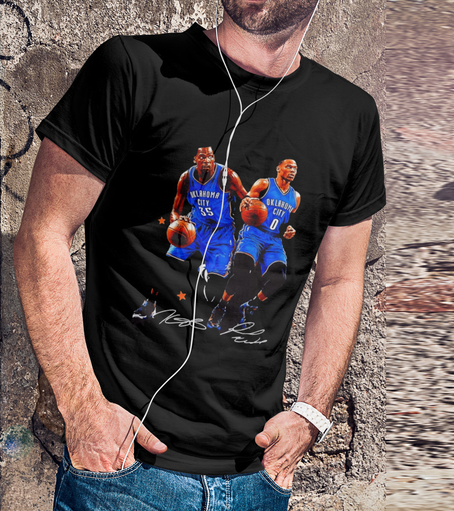 Russell Westbrook Kevin Durant Oklahoma City Thunder NBA 35 0 T-Shirt