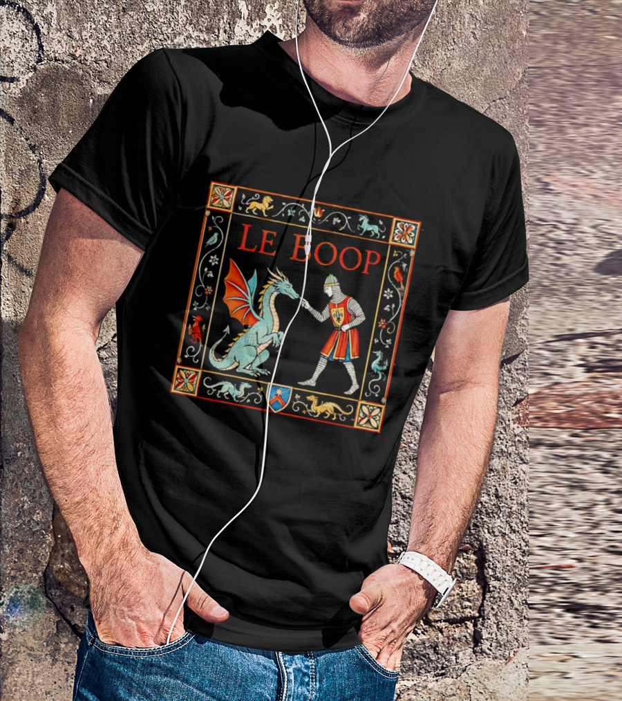 Le Boop Medieval Knight And Dragon Encounter T-Shirt