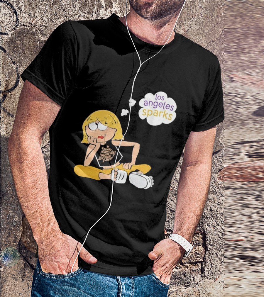 Los Angeles Sparks WNBA Blonde Girl With Astronaut Thought Bubble T-Shirt