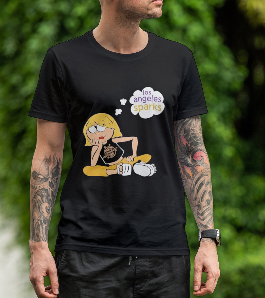 Los Angeles Sparks WNBA Blonde Girl With Astronaut Thought Bubble T-Shirt