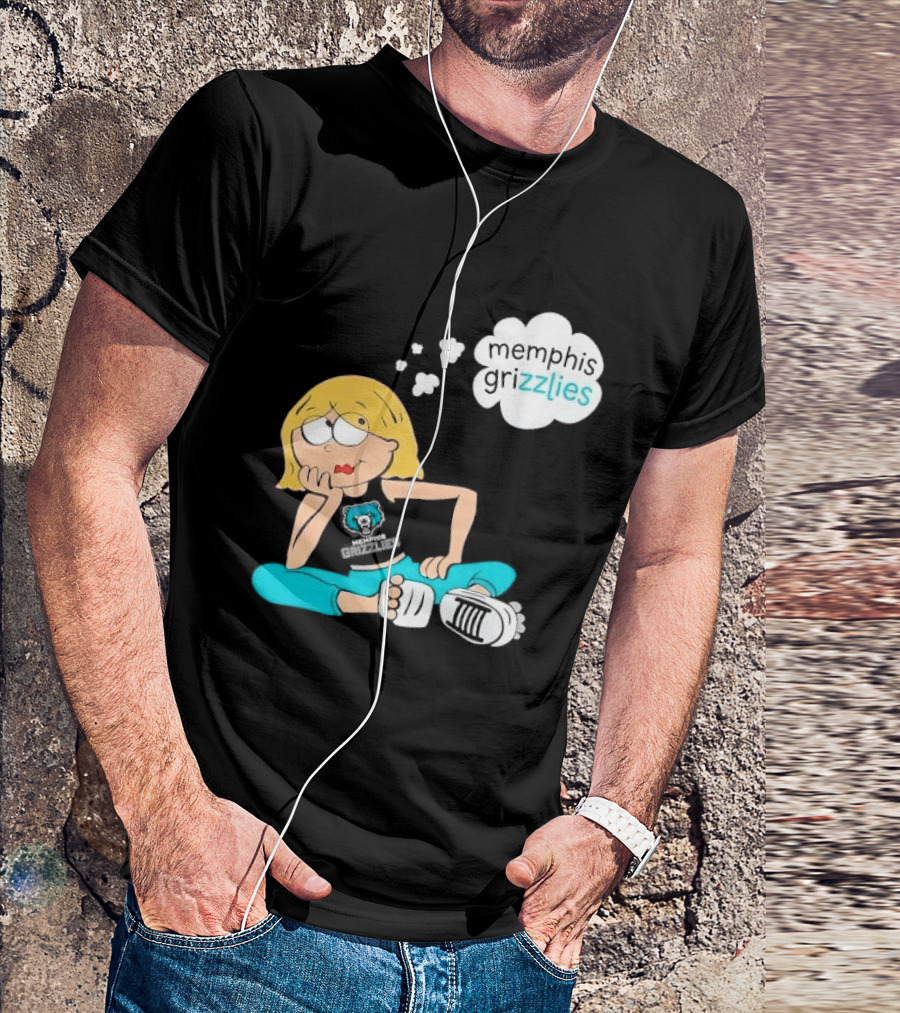 Memphis Grizzlies NBA Cartoon Blonde Girl Daydreaming Thought Bubble T-Shirt