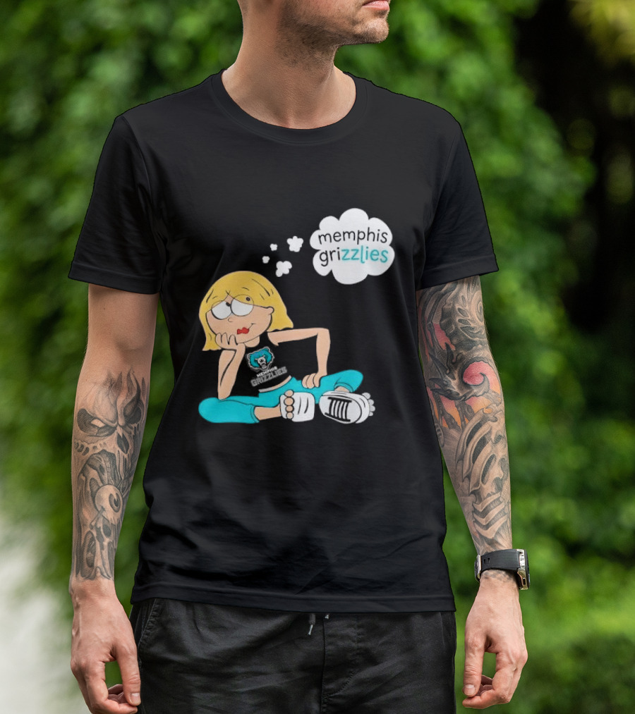Memphis Grizzlies NBA Cartoon Blonde Girl Daydreaming Thought Bubble T-Shirt