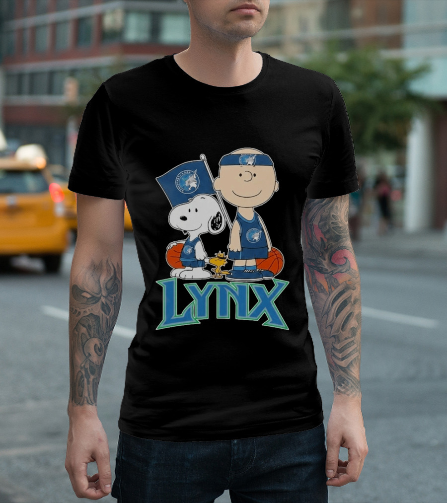 Minnesota Lynx Snoopy Charlie Brown WNBA Basketball Woodstock T-Shirt