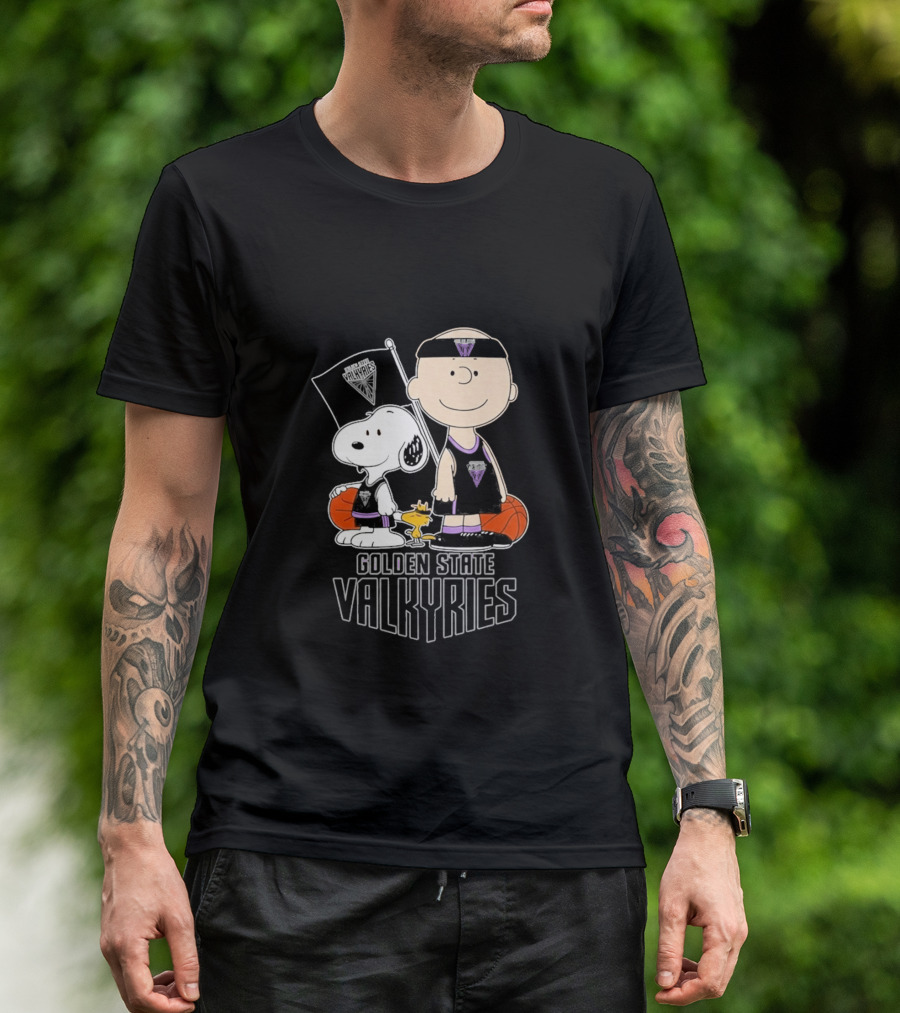 Golden State Valkyries Charlie Brown Snoopy WNBA Basketball T-Shirt