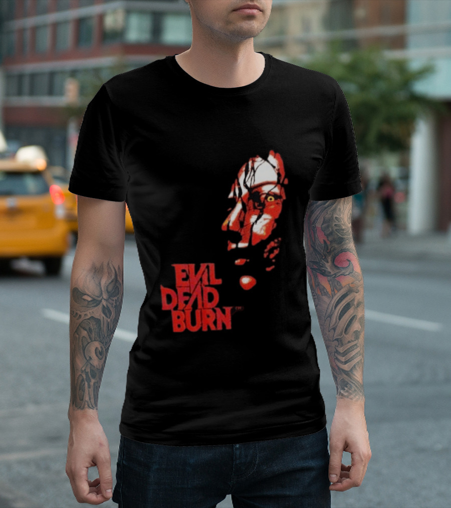 Halloween Horror Nights 2026 Evil Dead Burn Face Red T-Shirt