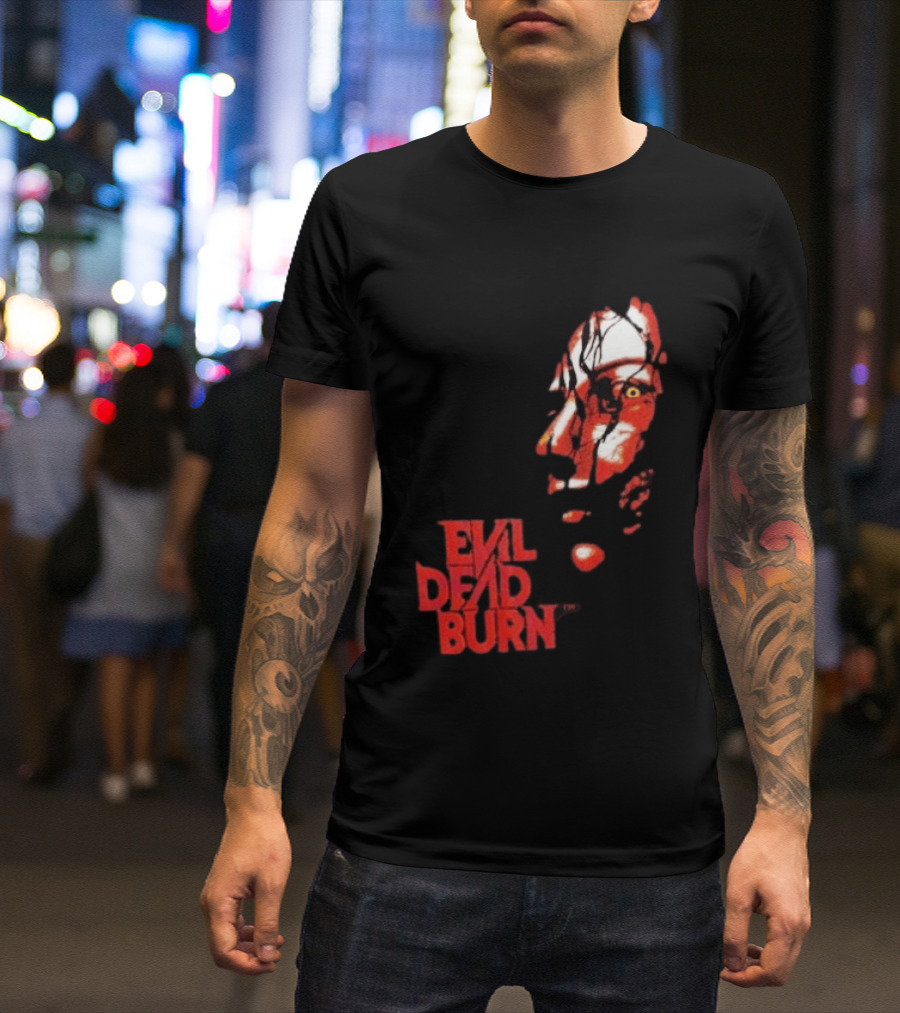 Halloween Horror Nights 2026 Evil Dead Burn Face Red T-Shirt
