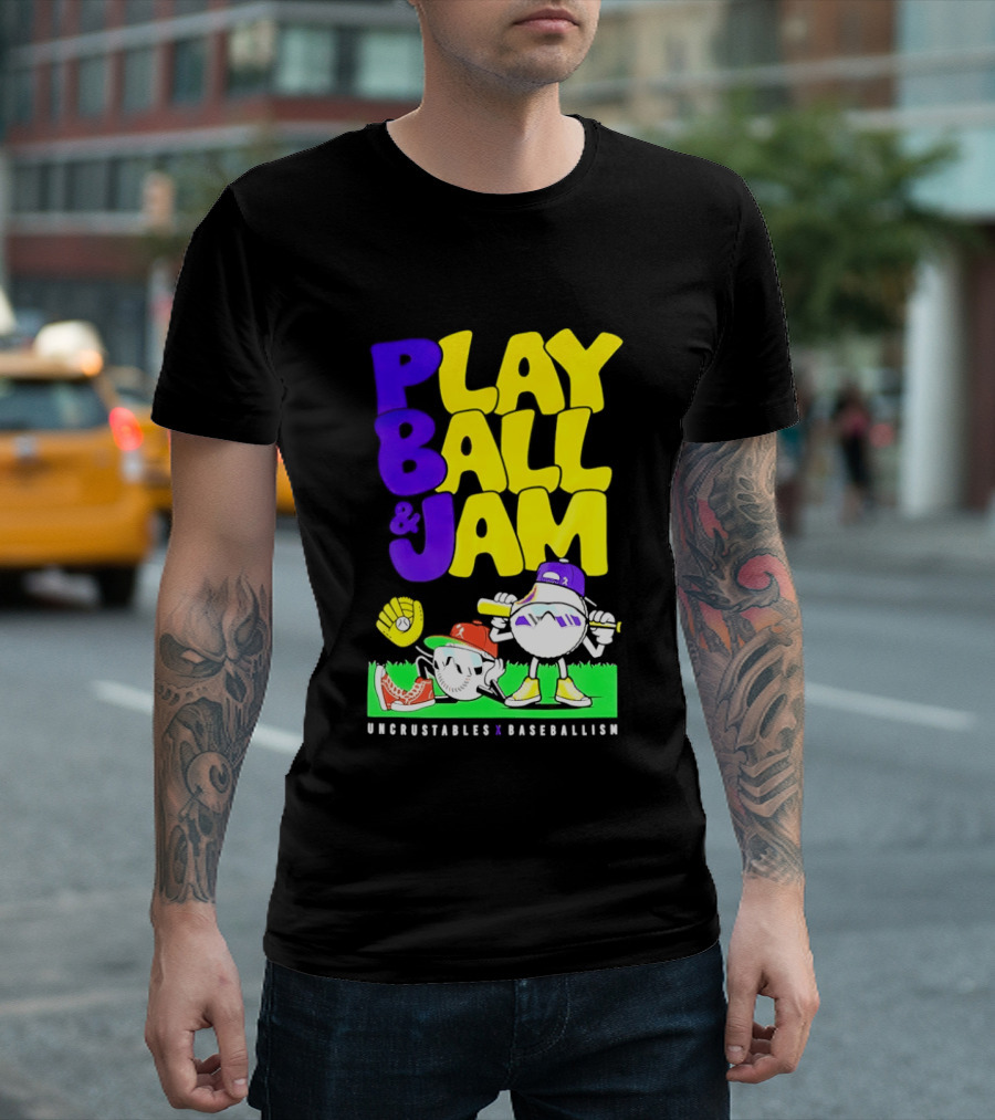 Play Ball Jam Uncrustables Baseball Fun T-Shirt