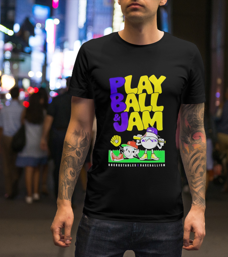 Play Ball Jam Uncrustables Baseball Fun T-Shirt