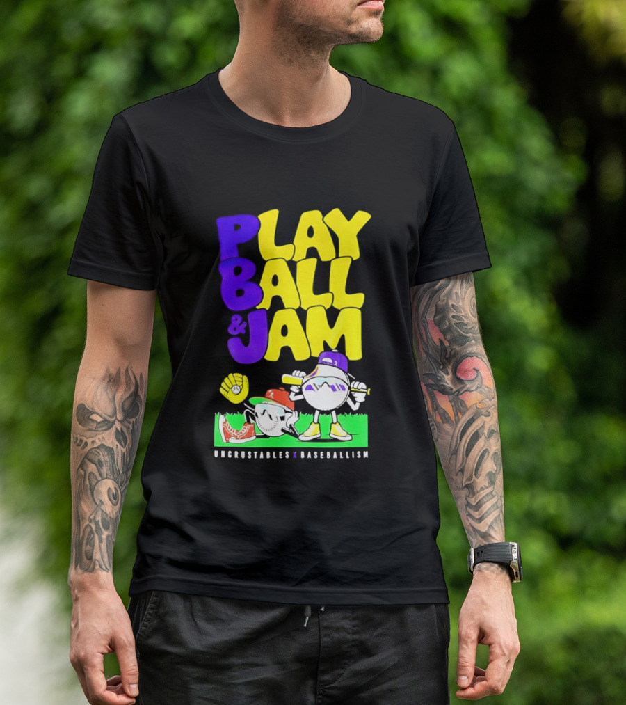 Play Ball Jam Uncrustables Baseball Fun T-Shirt