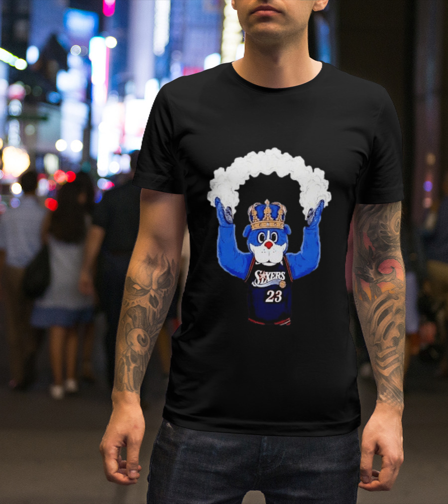 Philadelphia 76ers Franklin The Dog Mascot With Crown NBA 23 Play The Suns T-Shirt