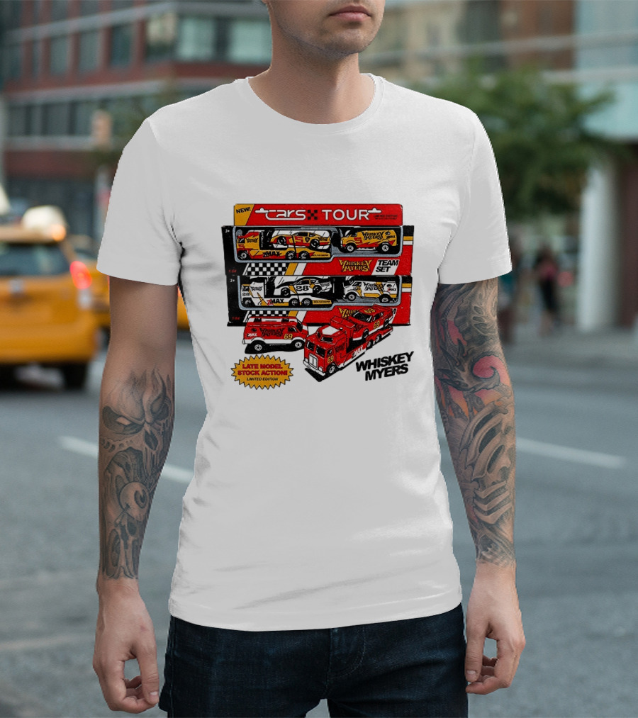 NEW Cars Tour Whiskey Myers Team Set Late Model Stock Action Limited Edition T-Shirt