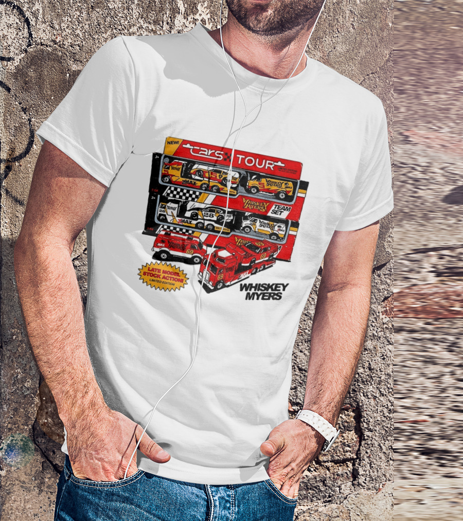 NEW Cars Tour Whiskey Myers Team Set Late Model Stock Action Limited Edition T-Shirt