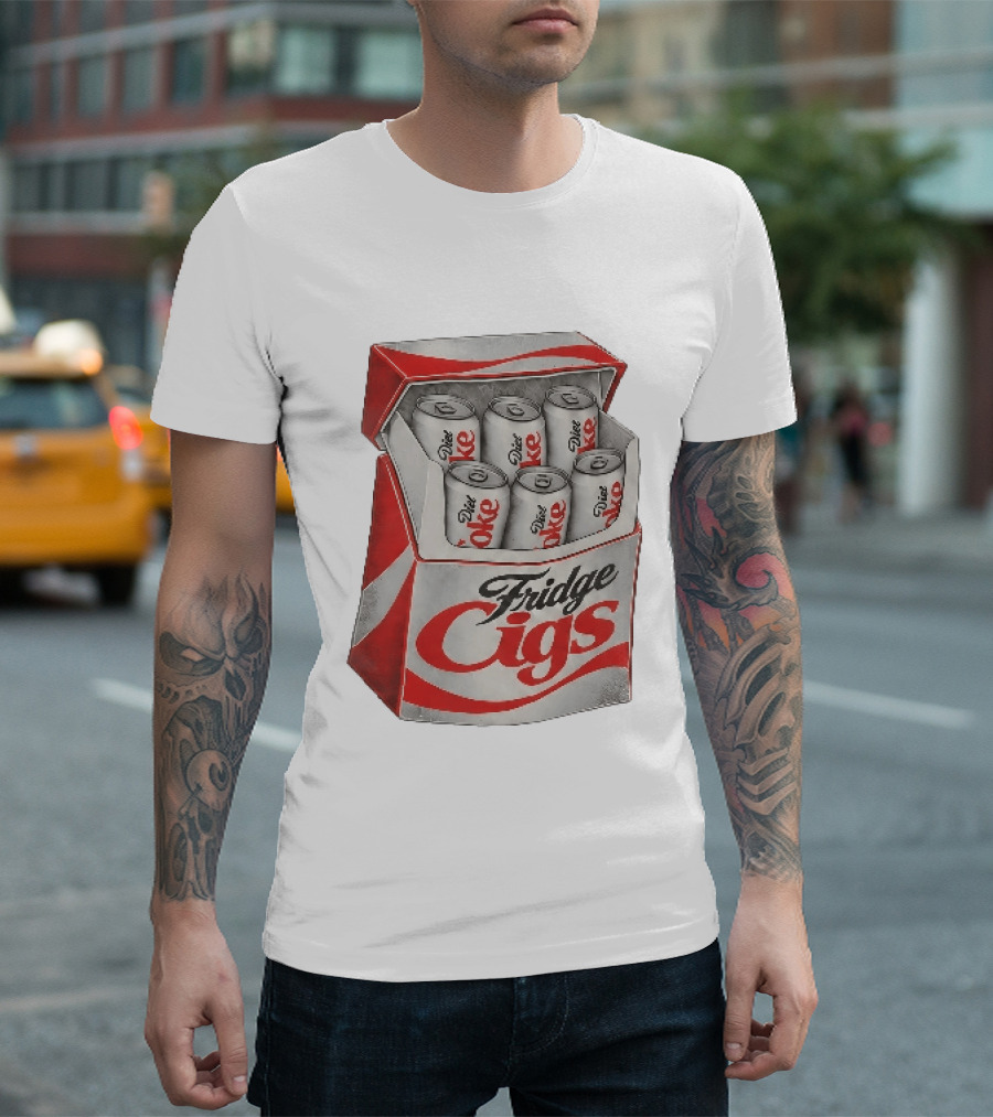 Fridge Cigs Box With Diet Coke Cans T-Shirt
