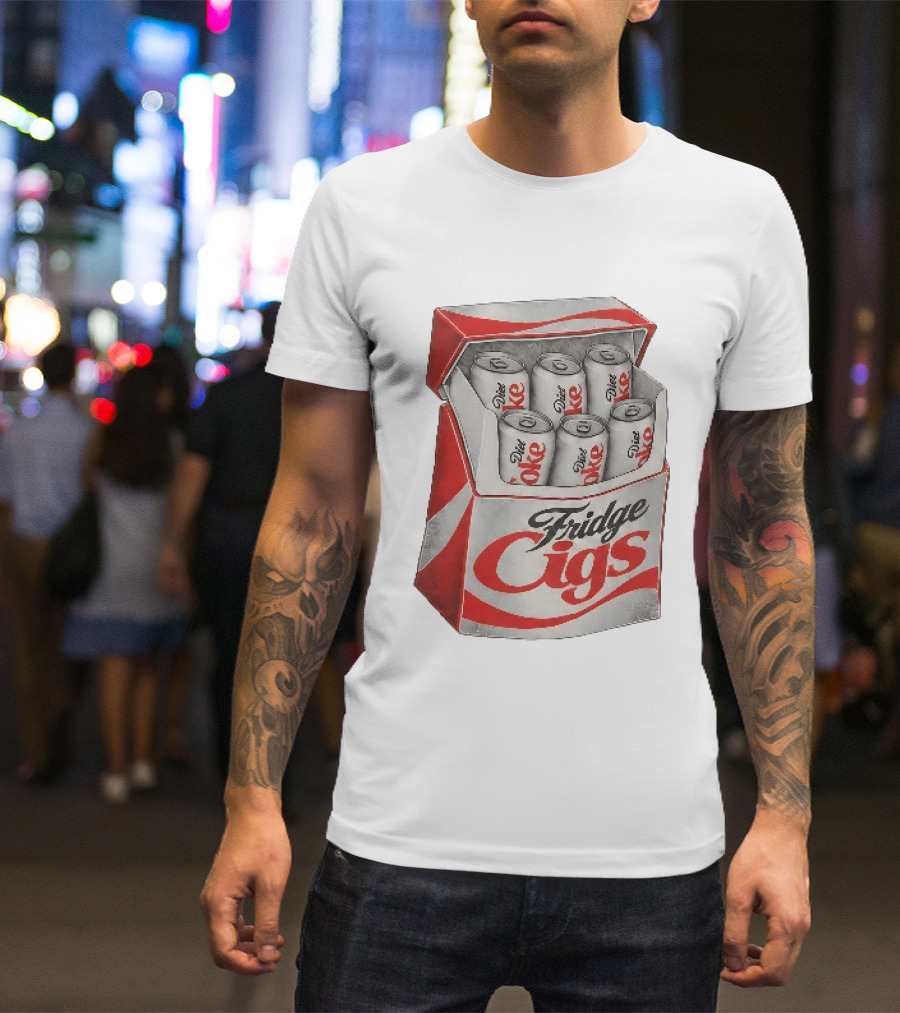 Fridge Cigs Box With Diet Coke Cans T-Shirt