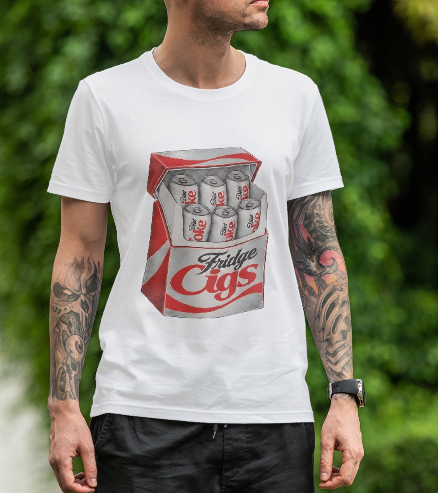 Fridge Cigs Box With Diet Coke Cans T-Shirt