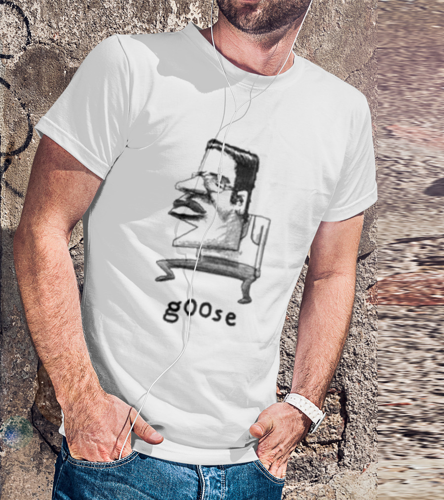 Grentperez G00se Man Goose Text Sketch T-Shirt