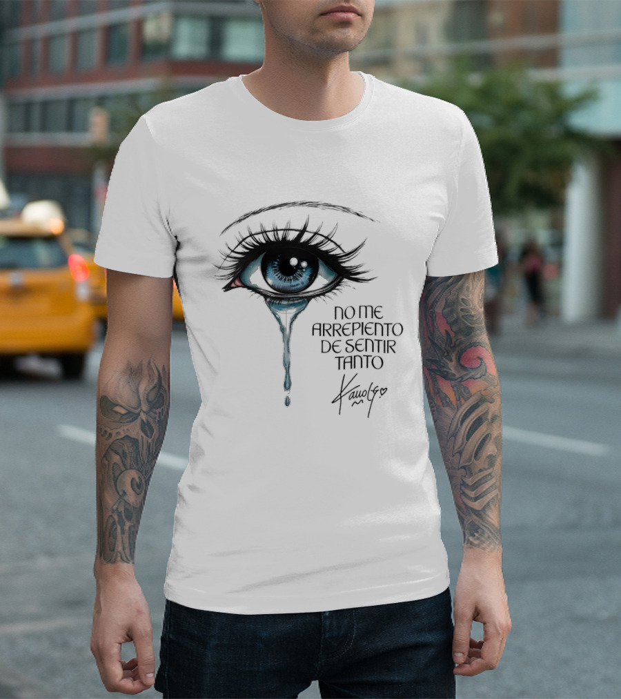 Karol G No Me Arrepiento De Sentir Tanto Crying Blue Eye T-Shirt