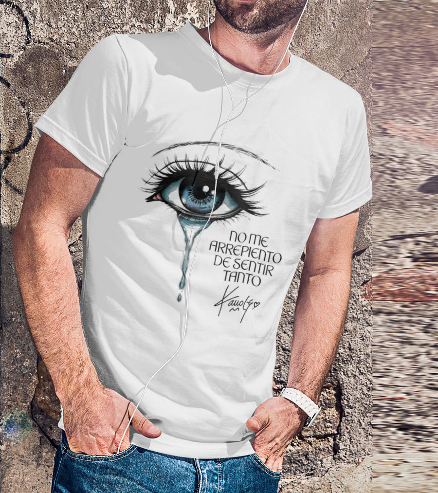 Karol G No Me Arrepiento De Sentir Tanto Crying Blue Eye T-Shirt