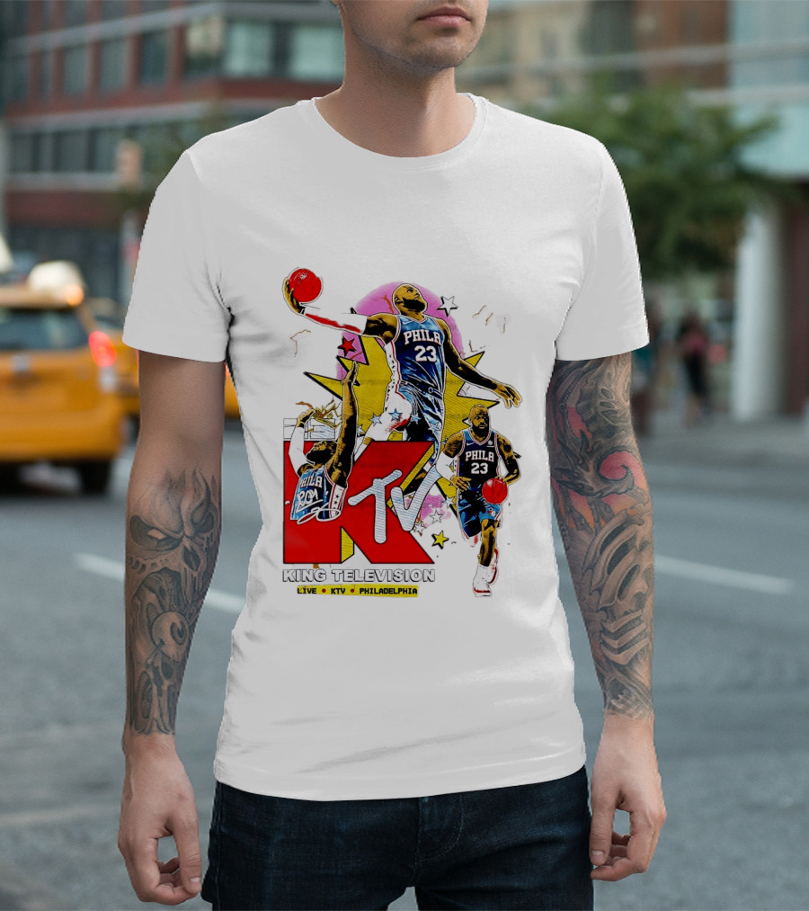 King Television Philadelphia 23 Philadelphia 76ers NBA KTV MTV Live T-Shirt
