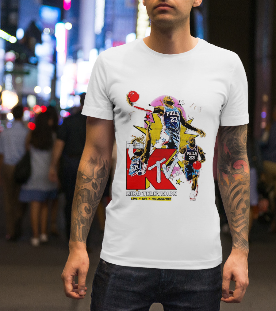 King Television Philadelphia 23 Philadelphia 76ers NBA KTV MTV Live T-Shirt