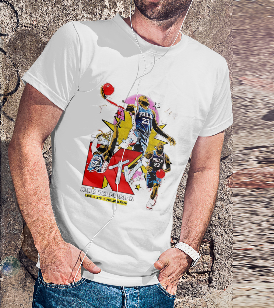 King Television Philadelphia 23 Philadelphia 76ers NBA KTV MTV Live T-Shirt