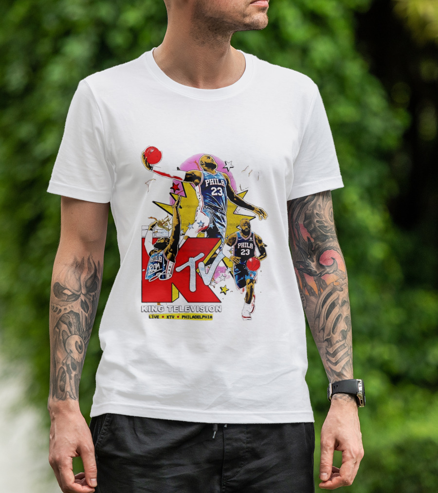 King Television Philadelphia 23 Philadelphia 76ers NBA KTV MTV Live T-Shirt