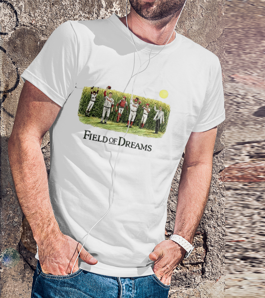 Philadelphia Phillies Baseball Go Phils Field Of Dreams Cornfield Players Scene T-Shirt