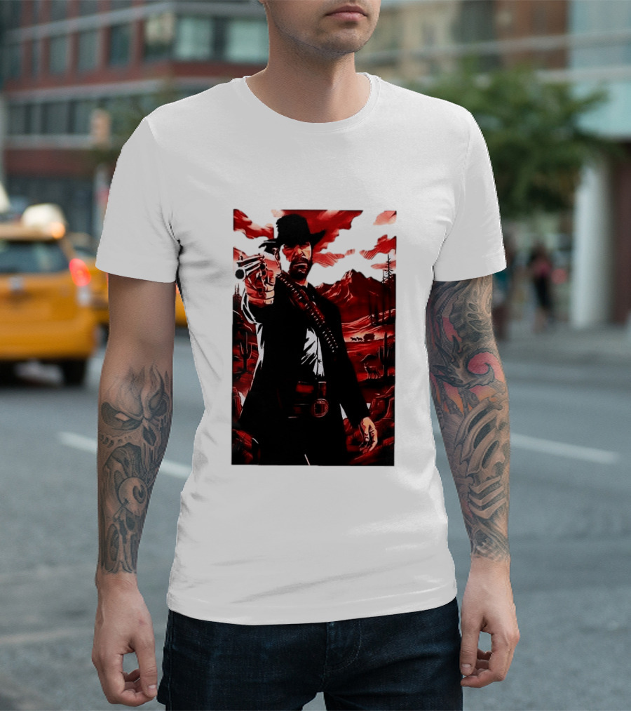 Red Dead Redemption 2 Cowboy Illustration Best Game Ever Made T-Shirt