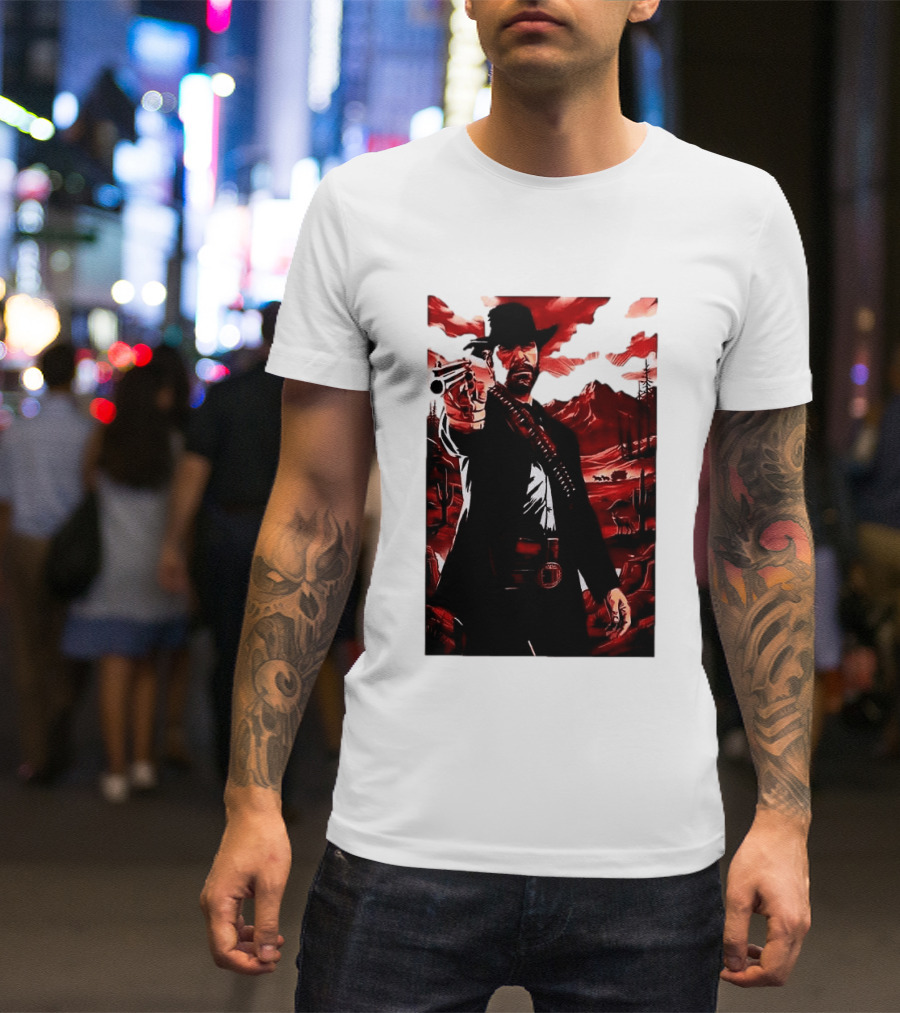 Red Dead Redemption 2 Cowboy Illustration Best Game Ever Made T-Shirt