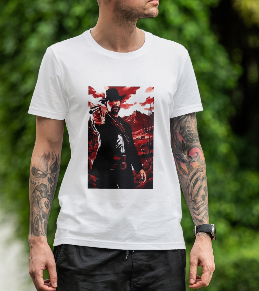 Red Dead Redemption 2 Cowboy Illustration Best Game Ever Made T-Shirt