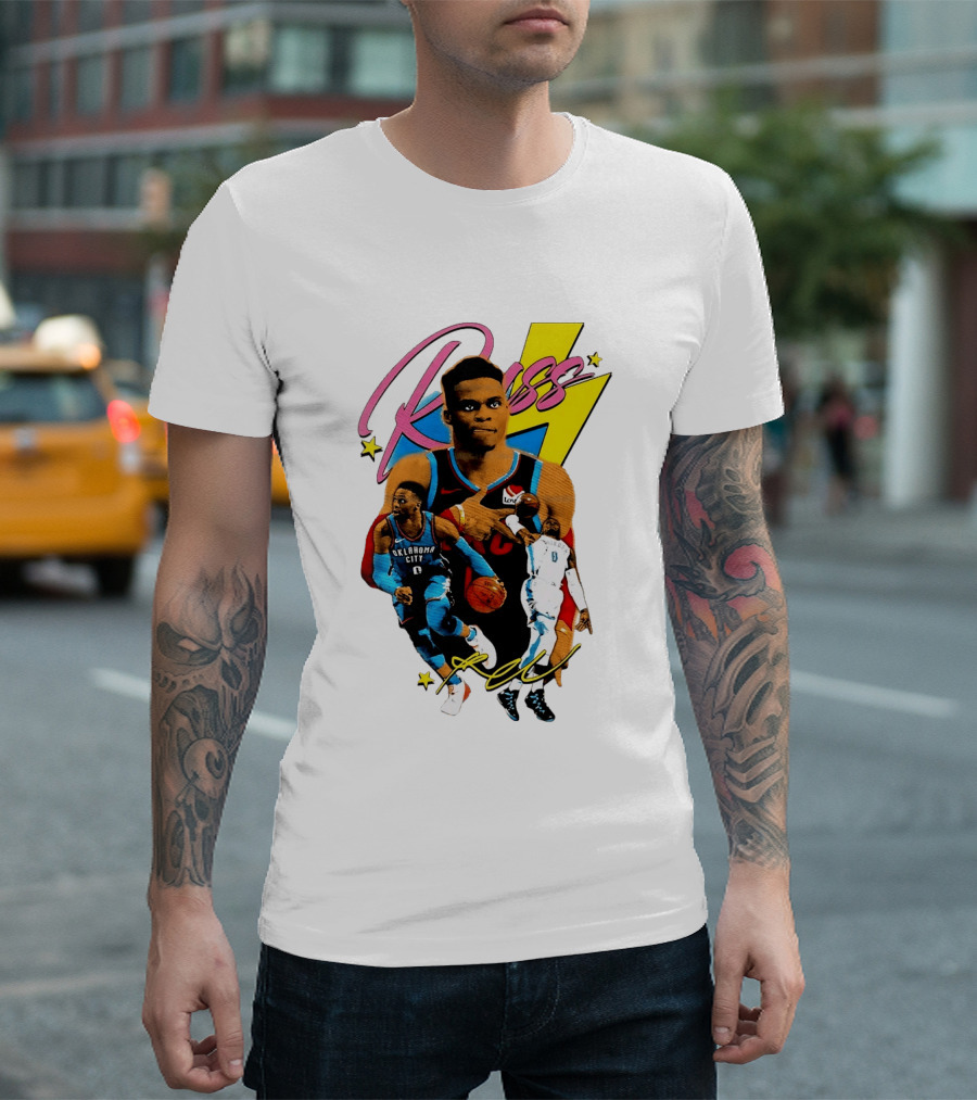 Russell Westbrook Oklahoma City Thunder NBA Russ Basketball Player Iconic Moments T-Shirt