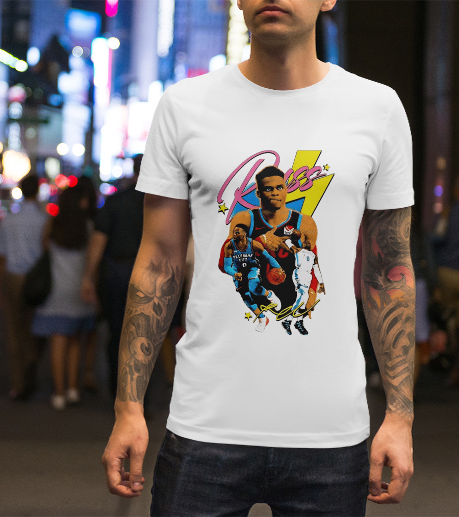 Russell Westbrook Oklahoma City Thunder NBA Russ Basketball Player Iconic Moments T-Shirt