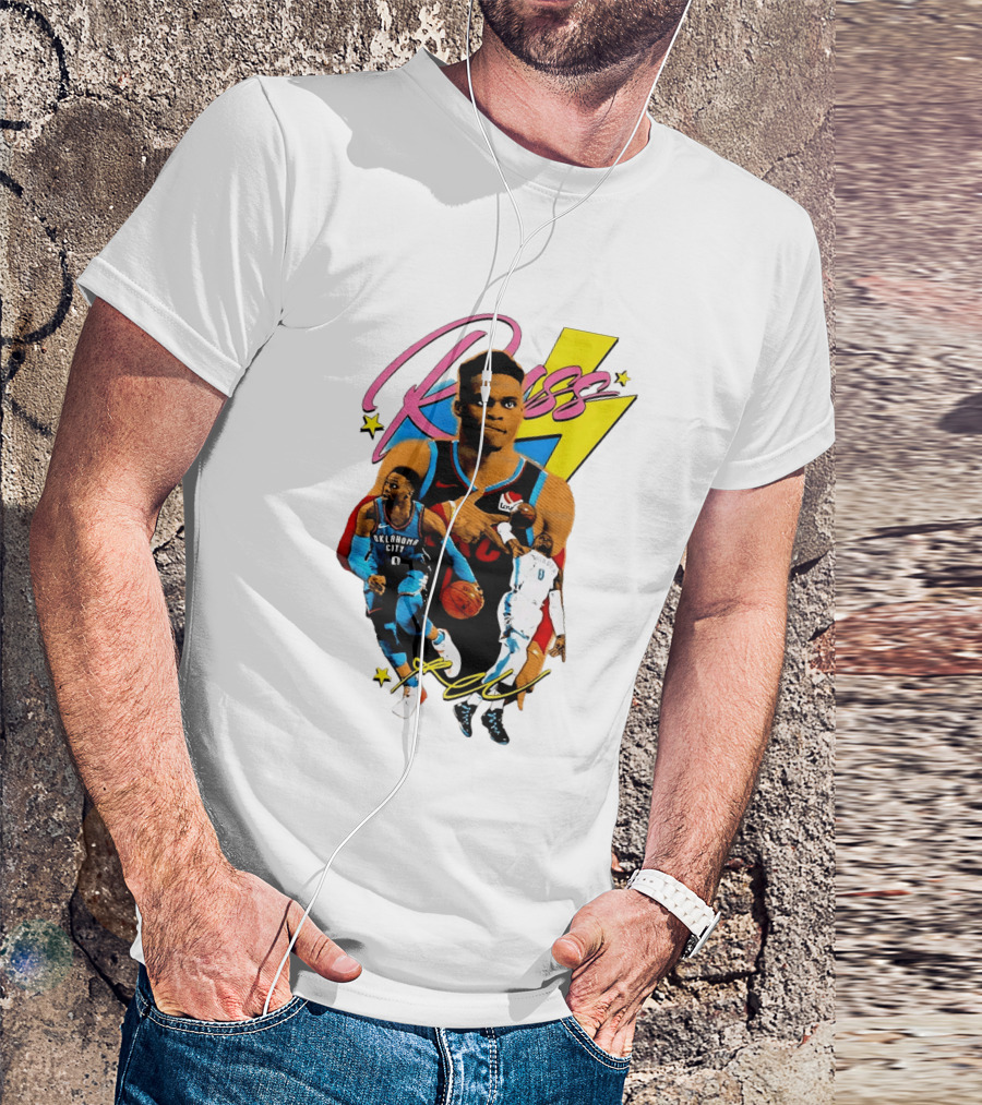 Russell Westbrook Oklahoma City Thunder NBA Russ Basketball Player Iconic Moments T-Shirt