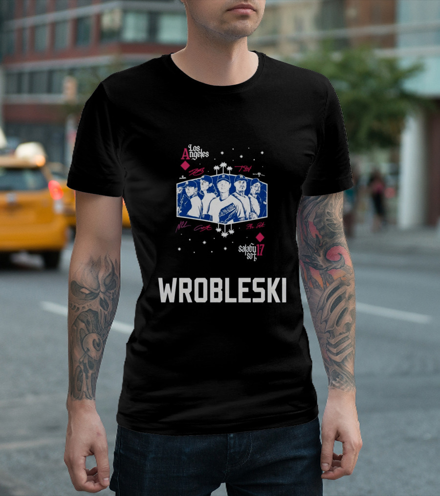 Los Angeles Dodgers 2026 Aces Wrobleski Team Players T-Shirt