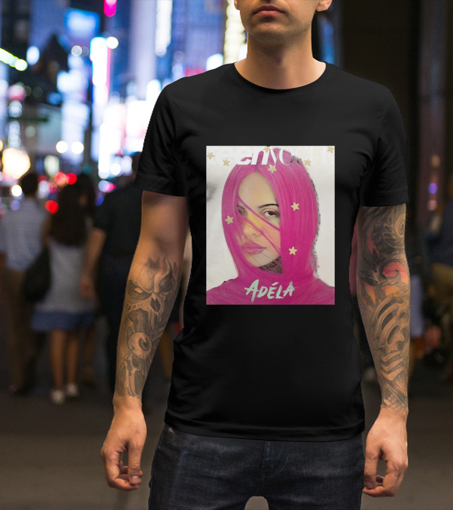 Teen Vogue Cover Adéla Pink Hair Star Accents T-Shirt