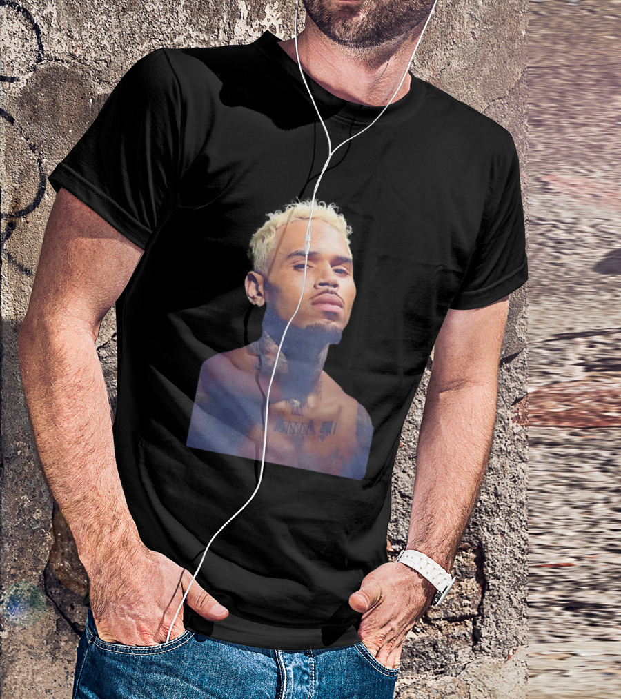 Chris Brown Blond Hair Tattoo T-Shirt