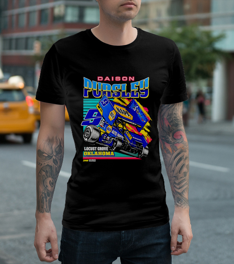 Daison Pursley Locust Grove Oklahoma Sprint Car Racing 9 Team T-Shirt