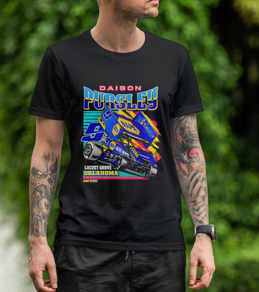 Daison Pursley Locust Grove Oklahoma Sprint Car Racing 9 Team T-Shirt